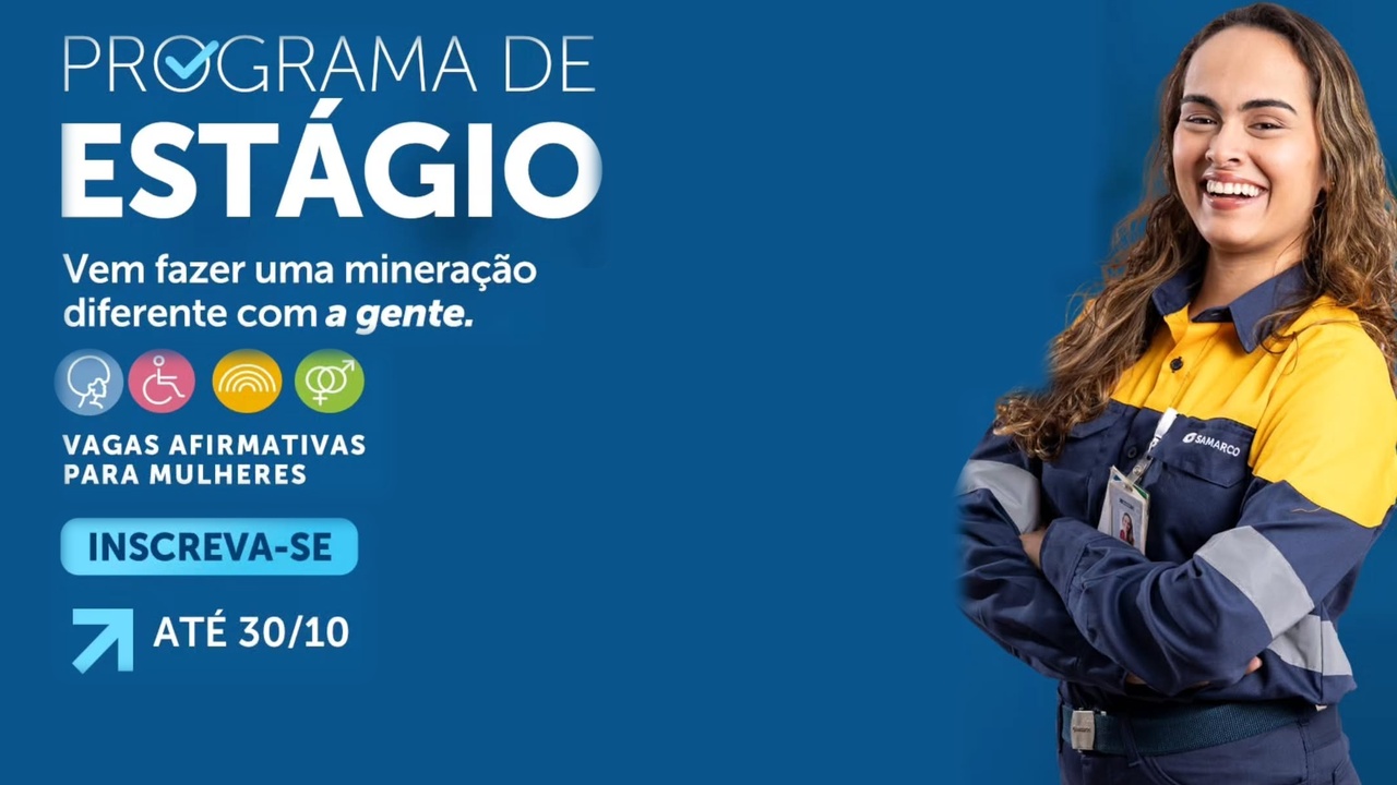 Samarco abre inscrições para Programa de Estágio 2027 com vagas exclusivas para mulheres